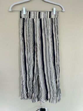 Beautees girls palazzo pants size 14 multi colored stripes elastic waist (1586)